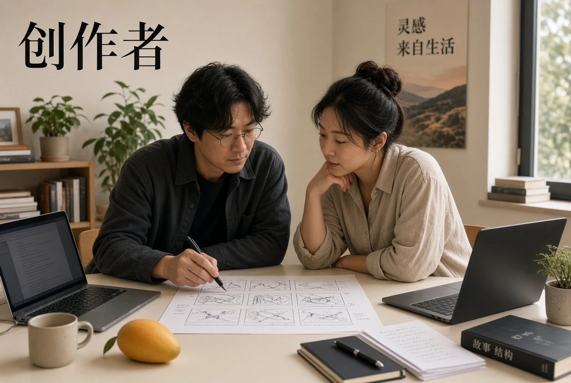 作者方向示意